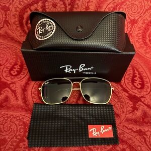 Ray-Ban Gold and Black Sunglasses